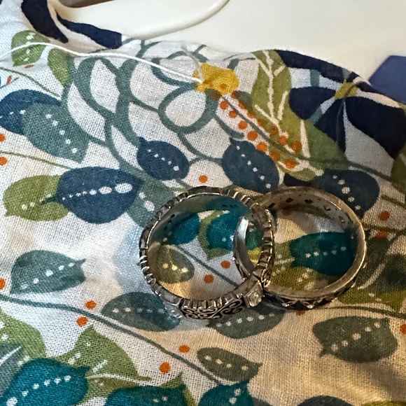 2 Brighton Stacking Silver Rings - Picture 4 of 5